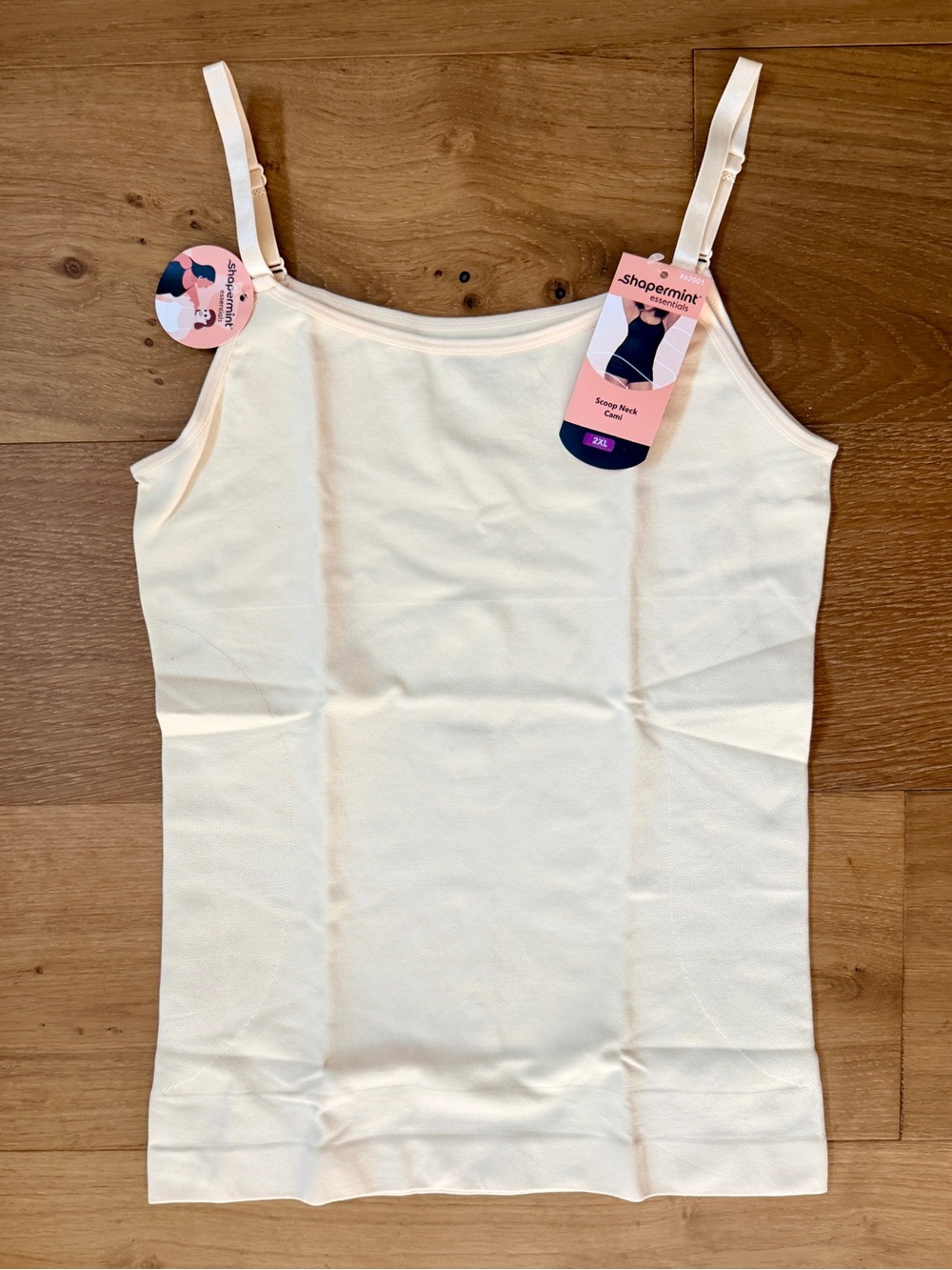 NWT Shapermint Essentials Cami Shapewear BUNDLE Scoop Neck Black White Cream XXL - Picture 5 of 16